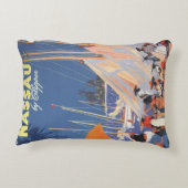 ヴィンテージバハマトラベルアートフライナッサウbyクリッパー アクセントクッション (裏面)