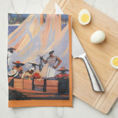 ヴィンテージバハマトラベルアートフライナッサウbyクリッパー キッチンタオル (四つ折り)