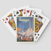 ヴィンテージバハマトラベルアートフライナッサウbyクリッパー トランプ (裏面)