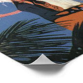 ヴィンテージバハマトラベルアートフライナッサウbyクリッパー ポスター (角)