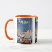 ヴィンテージバハマトラベルアートフライナッサウbyクリッパー マグカップ (左)