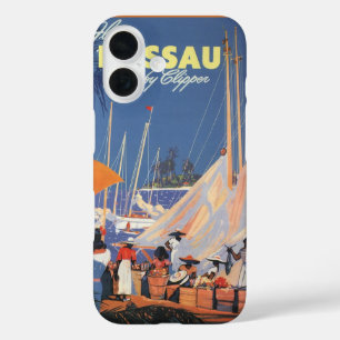 ヴィンテージバハマトラベルアートフライナッサウbyクリッパー iPhone 16ケース