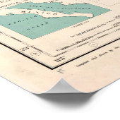 ヴィンテージバハ・カリフォルニア半島の地図1924 ポスター (角)