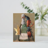 ヴィンテージバビクトリアングのクリスマスポストカード ポストカード (スタンド正面)