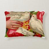 ヴィンテージバビクトリアンリズラブドヴクラシックァート アクセントクッション (正面)