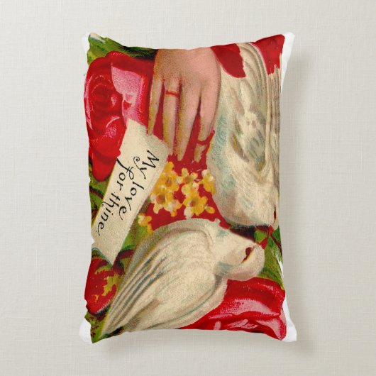 ヴィンテージバビクトリアンリズラブドヴクラシックァート アクセントクッション (正面(垂直))