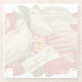 ヴィンテージバビクトリアンリズラブドヴクラシックァート ガラスコースター (裏面)