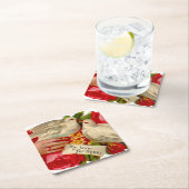 ヴィンテージバビクトリアンリズラブドヴクラシックァート スクエアペーパーコースター (インサイチュ)