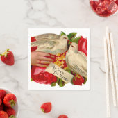 ヴィンテージバビクトリアンリズラブドヴクラシックァート スタンダードカクテルナプキン (インサイチュ)