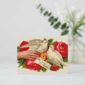 ヴィンテージバビクトリアンリズラブドヴクラシックァート ポストカード (スタンド正面)