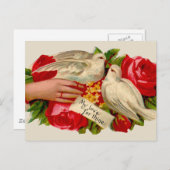 ヴィンテージバビクトリアンリズラブドヴクラシックァート ポストカード (正面/裏面)