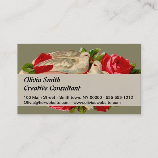 ヴィンテージバビクトリアンリズラブドヴクラシックァート 名刺 (正面)