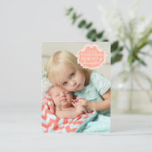 ヴィンテージバビス1stクリスマスクリスマス写真はがき シーズンポストカード (スタンド正面)