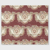 ヴィンテージバフランスのルガンディフローラガーランドデクページ ラッピングペーパー (フラット)