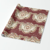 ヴィンテージバフランスのルガンディフローラガーランドデクページ ラッピングペーパー (アンロールド)