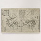 ヴィンテージバミューダの地図(1752) ジグソーパズル (横)