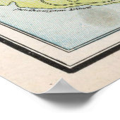 ヴィンテージバミューダの地図(1901) ポスター (角)