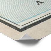 ヴィンテージバミューダの地図(1901) ポスター (角)