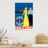 ヴィンテージバミューダクルーズ船旅行 ポスター (キッチン)