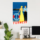 ヴィンテージバミューダクルーズ船旅行 ポスター (ホームオフィス)