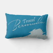 ヴィンテージバミューダトラベルアートイラストレーション ランバークッション (裏面)