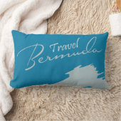 ヴィンテージバミューダトラベルアートイラストレーション ランバークッション (ブランケット)
