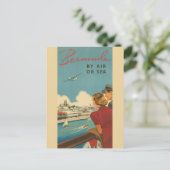 ヴィンテージバミューダレトロ観光広告旅行 ポストカード (スタンド正面)