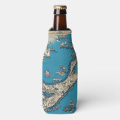 ヴィンテージバミューダ諸島の旧地図 ボトルクーラー (ボトル正面)