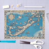 ヴィンテージバミューダ諸島の旧地図 薄葉紙 (クラフト)