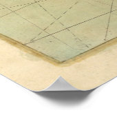 ヴィンテージバミューダ・バルバドスの地図(1707) ポスター (角)