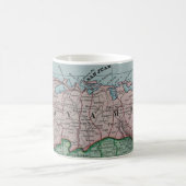 ヴィンテージバヤモンプエルトリコの地図 コーヒーマグカップ (中央)