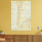 ヴィンテージバヨンヌNJの地図（1912年） キャンバスプリント (インサイチュ (リビング))