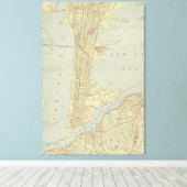 ヴィンテージバヨンヌNJの地図（1912年） キャンバスプリント (インサイチュ (ウッドフロア))