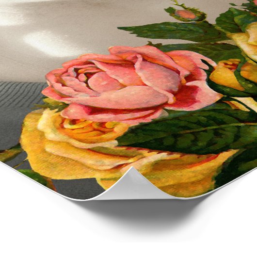 ヴィンテージバラあなたの結婚写真のポスター ポスター (角)