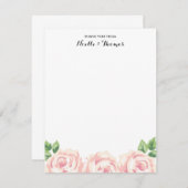 ヴィンテージバラありがとう サンキューカード (正面/裏面)