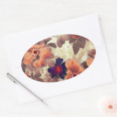 ヴィンテージバラお尻 楕円形シール (封筒)