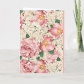 ヴィンテージバラとアジサイの写真ハッピーイースター シーズンカード (裏面)