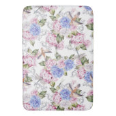 ヴィンテージバラとアジサイ花自然 バスマット (正面縦)
