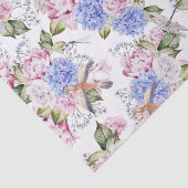 ヴィンテージバラとアジサイ花自然 薄葉紙 (詳細)