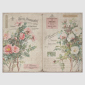 ヴィンテージバラとエフェメラデクページ 薄葉紙 (正面)