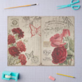 ヴィンテージバラとエフェメラデクページ 薄葉紙 (クラフト)