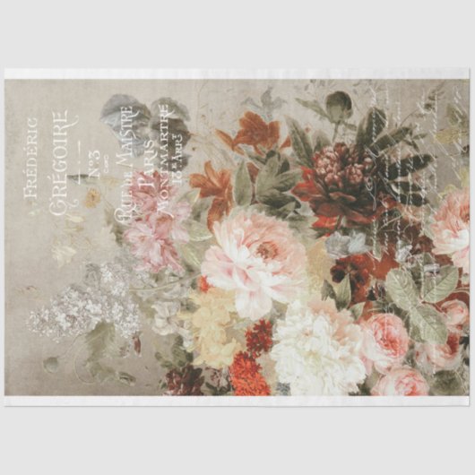 ヴィンテージバラとエフフランスのエメラデクページ 薄葉紙 (正面)