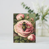 ヴィンテージバラとクイーンビー ポストカード (スタンド正面)