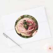 ヴィンテージバラとクイーンビー ラウンドシール (封筒)