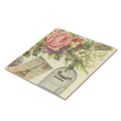 ヴィンテージバラとケージドバード タイル (側面)