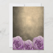 ヴィンテージバラとゴシック体の婚約パーティ 招待状 (裏面)