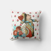 ヴィンテージバラとダイアモンドの女王アリス クッション (正面)