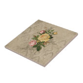 ヴィンテージバラとダマスク タイル (側面)