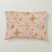 ヴィンテージバラとデイジー寝具 アクセントクッション (裏面)