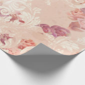 ヴィンテージバラとバロックオーナメント ラッピングペーパー (角)